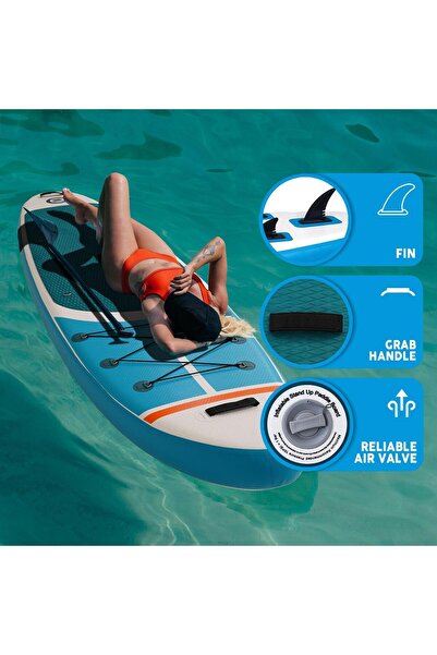 Funwater NAVİAİR PADDLE ŞİŞME SUP BOARD/STAND UP PADDLE BOARD 320x83x15 CM MAVİ