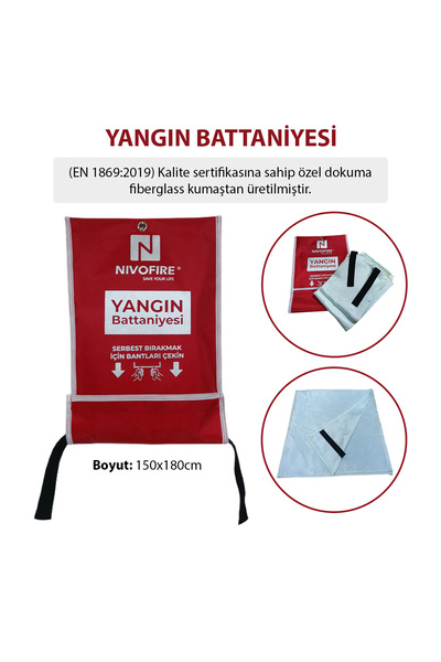 nivofire Standart Yangın Battaniyesi 150x180cm