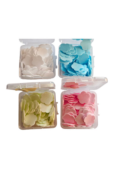 wellwich صابون سحري - علبة بأربعة ألوان - صابون ورقي للاستخدام مرة واحدة