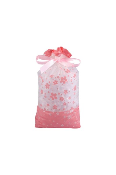 Crisalida Set of 5 Crisalida gift bags with ribbon, 23 x 34 cm, Transparent pink