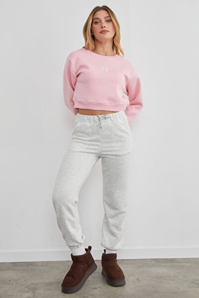 Fulla Moda Tie Waist Jogger Sweatpants