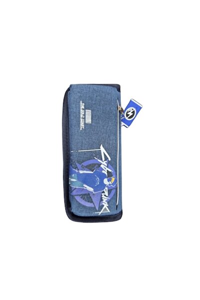 ABS Penar textil, 2 fermoare metalice, 21x10 cm, albastru, stea