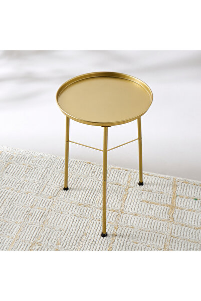 Lifestyle Metallic Side Table - 29x29x46 cms