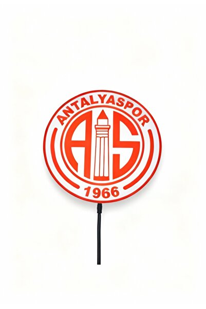 Nobrand Antalyaspor Logolu LED Lightbox – Duvar Tipi Işıklı Dekoratif Lamba (24 cm) - Kişiselleştirilebilir