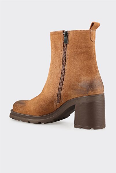 Elle Shoes Taba Deri Kadın Günlük Bot