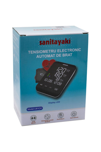 sanitayakı Ψηφιακό πιεσόμετρο άνω βραχίονα με φωτιζόμενη οθόνη U81 CH, 2 x 90...