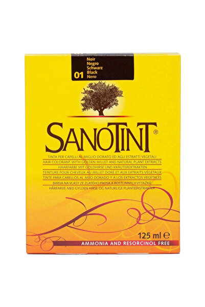 COSVAL صبغة شعر سانوتينت كلاسيك إيطالية طبيعية دائمة - 01 أسود - 125 مل