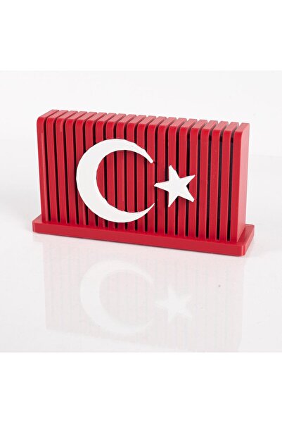 Ofistike Kırmızı Beyaz 3D Türk Bayrağı Biblosu Ofis Masa üstü Bayrağı İş yeri...