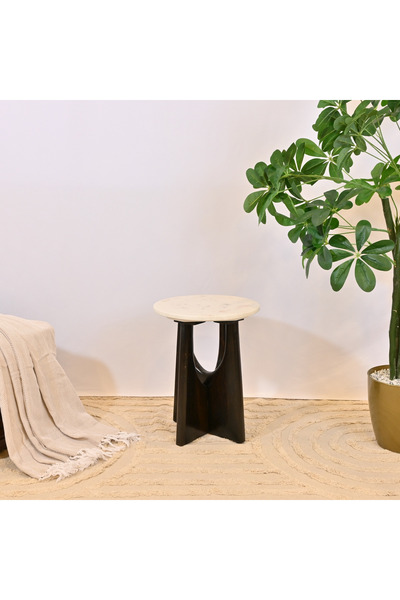 Crafted by Lifestyle Marble Top Accent Table