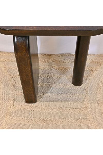 Lifestyle Crafted by Square Wooden Top Accent Table - 60x60x50 cms