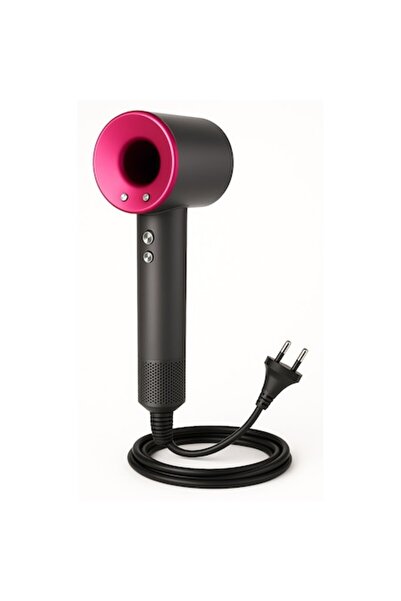 ABS Συμπαγές πιστολάκι μαλλιών με ακροφύσιο συμπυκνωτή, γκρι και ματζέντα, ρυθμιζόμενη θερμοκρασία