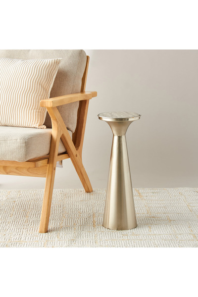 Lifestyle طاولة جانبية بقاعدة رخامية - 20×54 سم