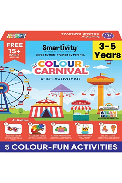 Smartivity مجموعة أنشطة كرنفال الألوان للأطفال من سن 3 إلى 5 سنوات ألعاب للأو...