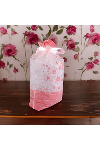 Crisalida Set of 5 Crisalida gift bags with ribbon, 23 x 34 cm, Transparent pink