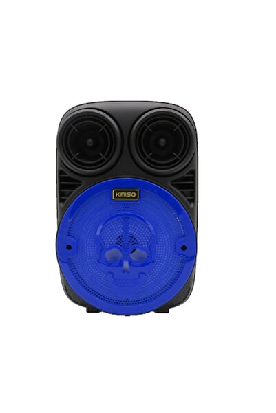 ABS Portable Bluetooth Speaker, 5W power, MicroSD, USB, AUX, FM Radio, with Microphone, Blue