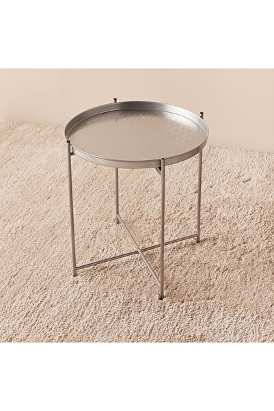 Lifestyle Tray Top Metal Accent Table - 41x41x46 cm
