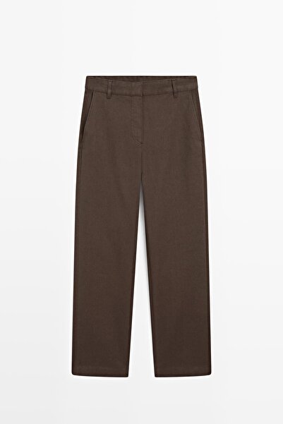 Massimo Dutti Straight fit pamuklu pantolon