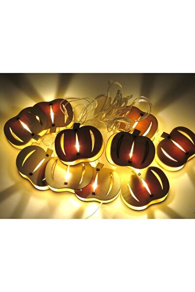 ABS Decorațiune luminoasă cu LED-uri, figurine din lemn, temă dovleac