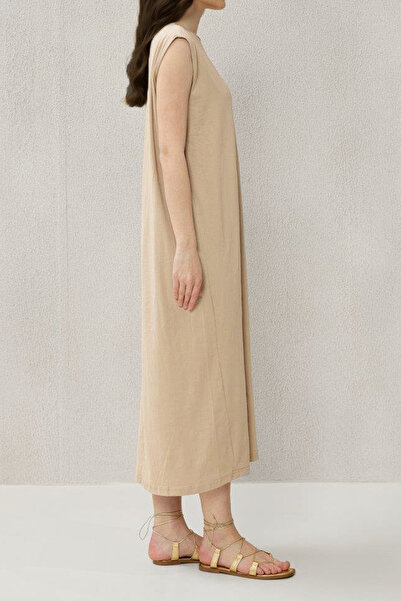 REMSA Lycra Zero Sleeve Underwear Dress 01 Beige