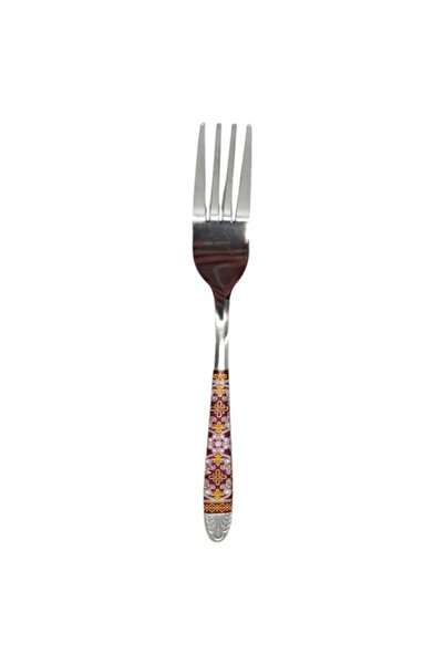 ABS Set 12 stainless steel forks, traditional red model