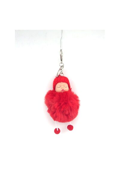 ABS Keychain Plush Baby, Red