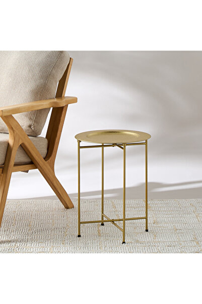 Lifestyle Metallic Side Table - 36x36x46 cms