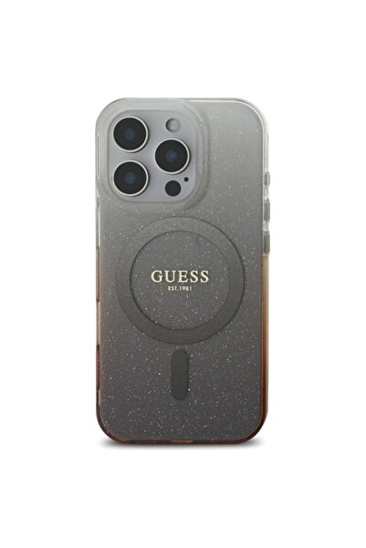 Guess Θήκη για iPhone 16 Pro, IML Glitter Gradient MagSafe, - Καφέ