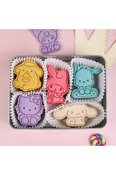 maresshia Sevimli Sanrio Hello Kitty, Cinnamoroll ve Kuromi 5'li Karışık plas...