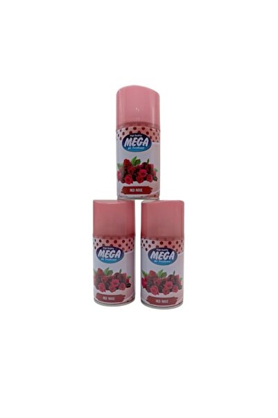 MEGA Pack of air freshener refills MEGA, RED ROSE, 3x205ml
