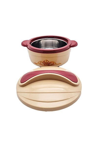 ABS Set of 4 thermal food containers, beige & brown, 3 L, 2 L, 1 L, 0.6 L