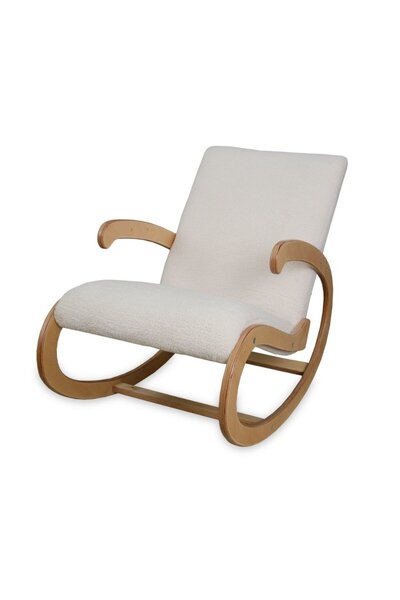 Asedia Salvador Naturel Teddy Krem Sallanan Sandalye Dinlenme Koltuğu