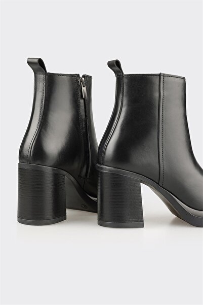 Elle Shoes Siyah Deri Kadın Günlük Bot