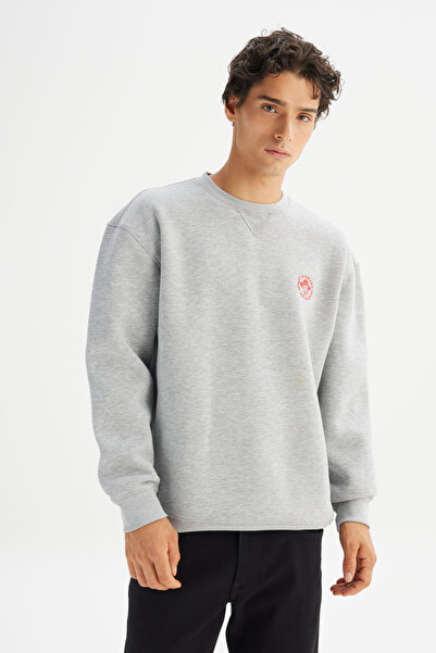 Lee Cotton Fleece Lined Regular Fit Regular Cut Crew Neck Printed Sweatshirt