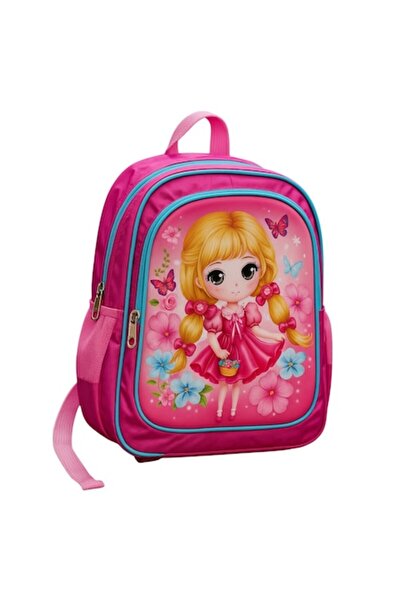 ABS Ghiozdan impermeabil pentru grădiniță - fetiță blondă cu flori și fluturi...