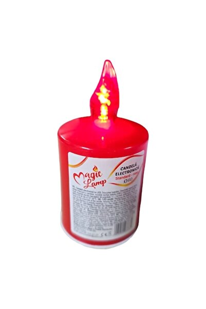 ABS Ηλεκτρική φλόγα κεριού, ΚΟΚΚΙΝΗ, 13 εκ.