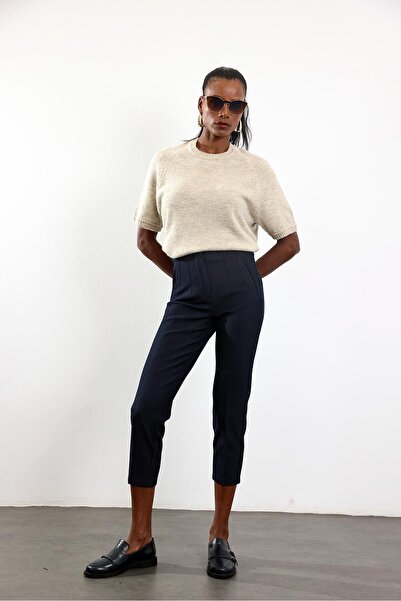 5in1Canpolat Dark Navy Flatolu Trousers 5113