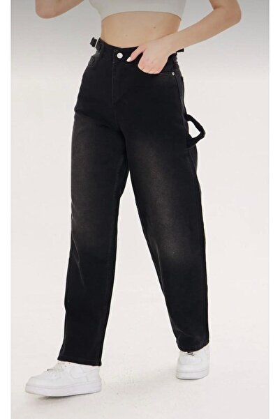 SU SHE 2.0,2.6 New''New''New Women's Apollet Detail Side Belt Buckle Baggy Jeans (Launch Product)