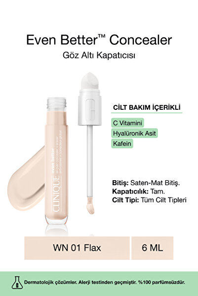 Clinique Cilt Bakım Içerikli Göz Altı Kapatıcısı - Even Better™ Concealer - Wn 01 Flax - 6ml