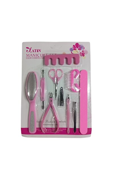 ABS Manicure / pedicure set, 10 pieces blister
