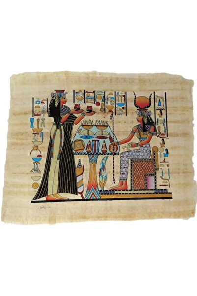 ABS Decorațiune murală 41x33cm, pictură în stil egiptean, hârtie de papirus p...