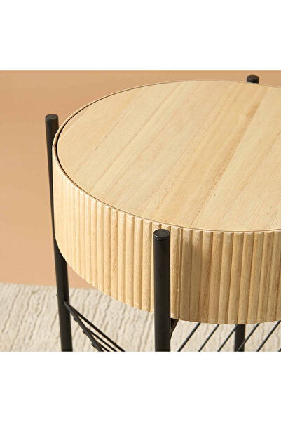 Lifestyle Textured Wooden Coffee Table