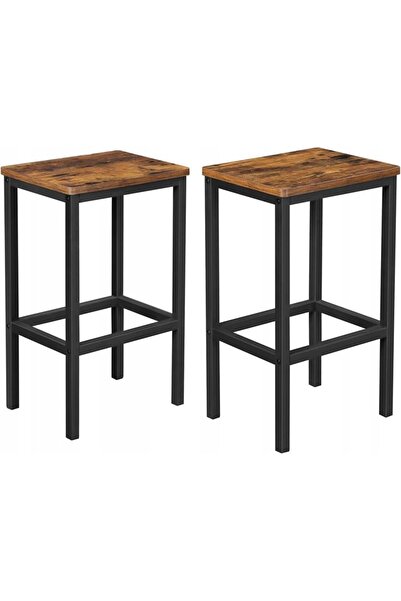 Other Set de 2 scaune de bar, scaun, fotoliu, mansardă, rustic maro-negru