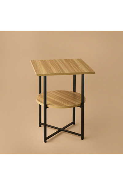 Lifestyle Wooden Two-Tier Side Table - 48x61 cms