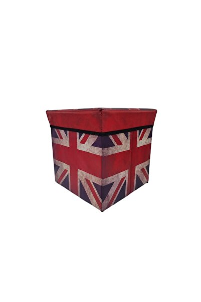 ABS Foldable Storage Box, 30X30X30 cm, Flag Design