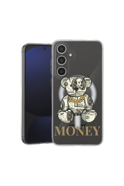 bestcase Carcasă antișoc MagSafe TPU pentru Samsung Galaxy A55, Ursuleț de pl...