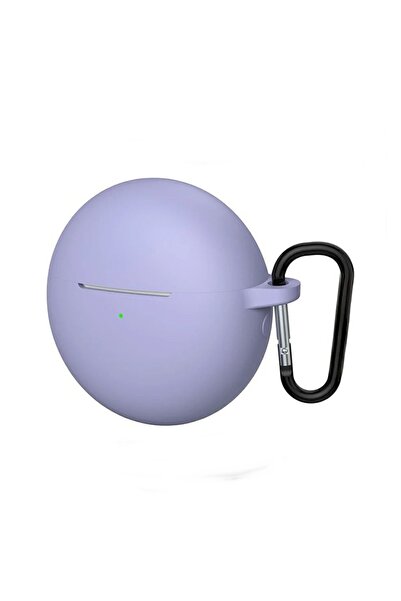 Gpack Huawei Freebuds 7i Uyumlu Kılıf Mat Kancalı Silikon SF13 Lila