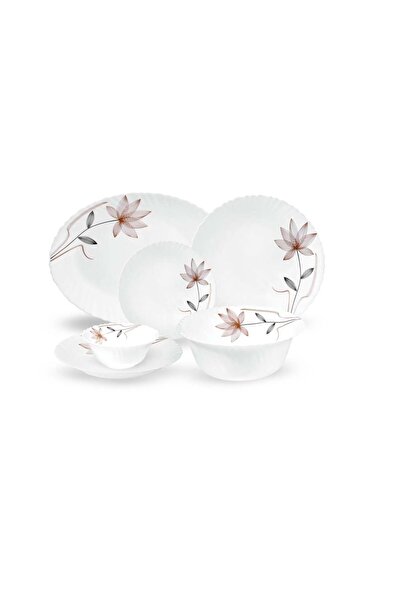 ROYALFORD Opalware Dining Collection RF12686 Exquisite Floral Design 18-Piece Dinner Set