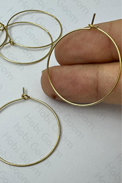 Hobi Goom حلقة أذن من الفولاذ المقاوم للصدأ بلون ذهبي لصناعة المجوهرات |   10 قطع (5 أزواج) |   حجم كبير