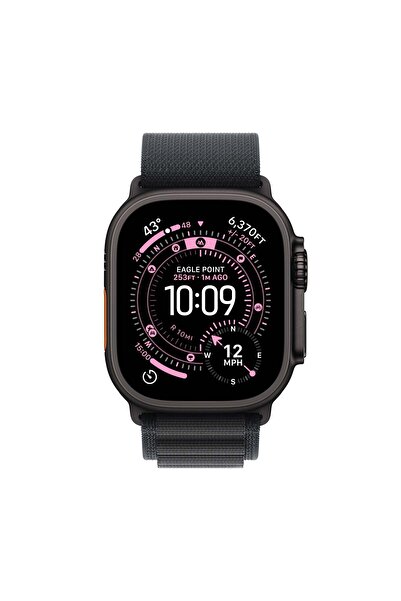Apple Watch Ultra 3 GPS + Cellular 49mm Black Titanium Case with Black Alpine Loop - Large