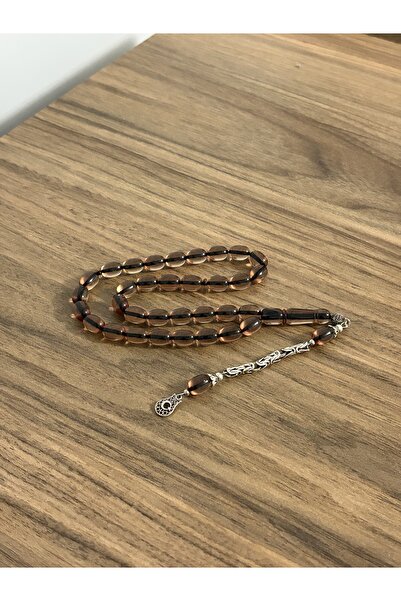 tesbihad سبحة كهرمان ناري كبسولية بسلسلة ملكية مميزة